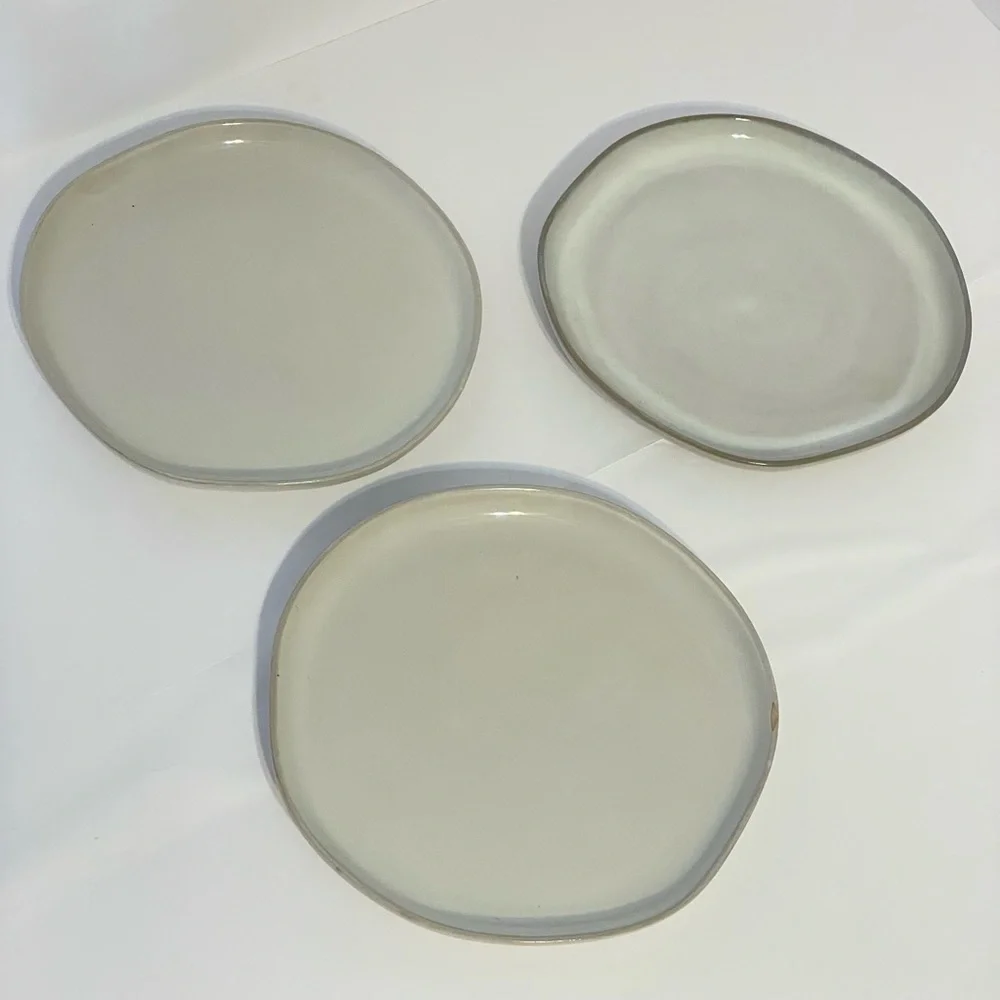 Set of (3) Hearth & Hand With MAGNOLIA  Stoneware Salad Plates EXCELLENT